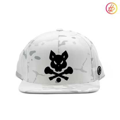 Snow Camo LAX Rat Flat Bill Snapback - Customizable