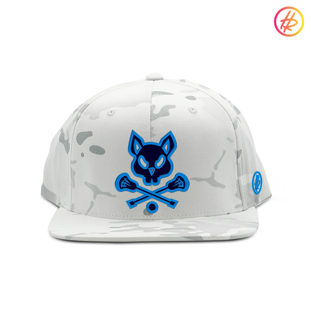 Snow Camo LAX Rat Flat Bill Snapback - Customizable