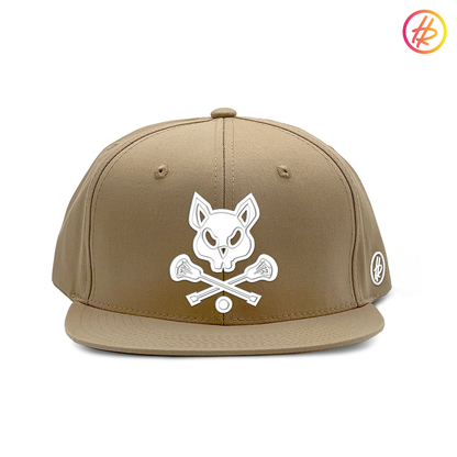 Khaki LAX Rat Flat Bill Snapback - Customizable