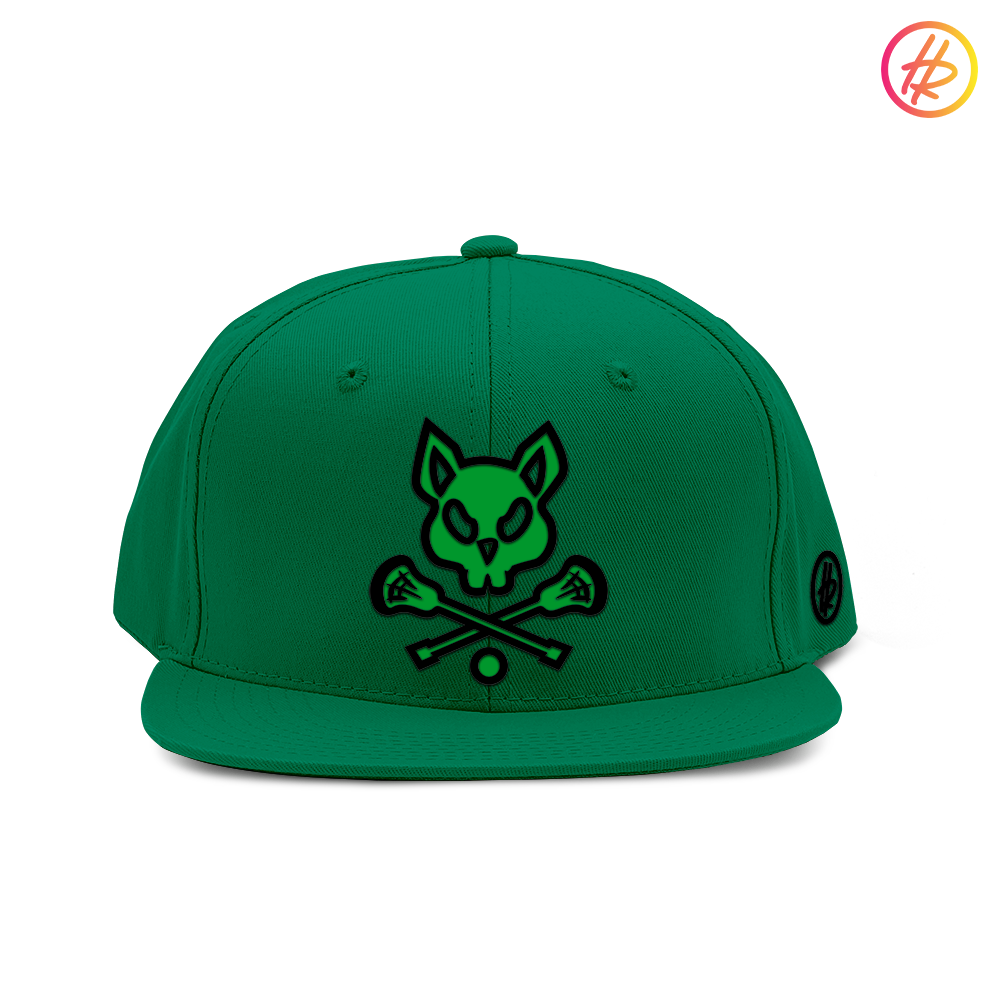 Green LAX Rat Flat Bill Snapback - Customizable