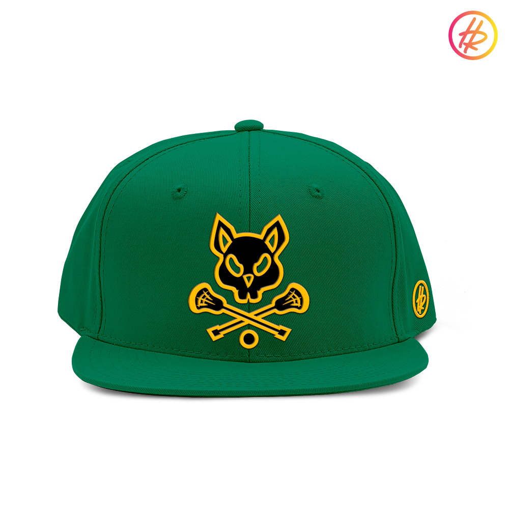 Green LAX Rat Flat Bill Snapback - Customizable