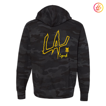 LA LEGENDS TEAM + Hatty Ratty Zip Up - Black Camo