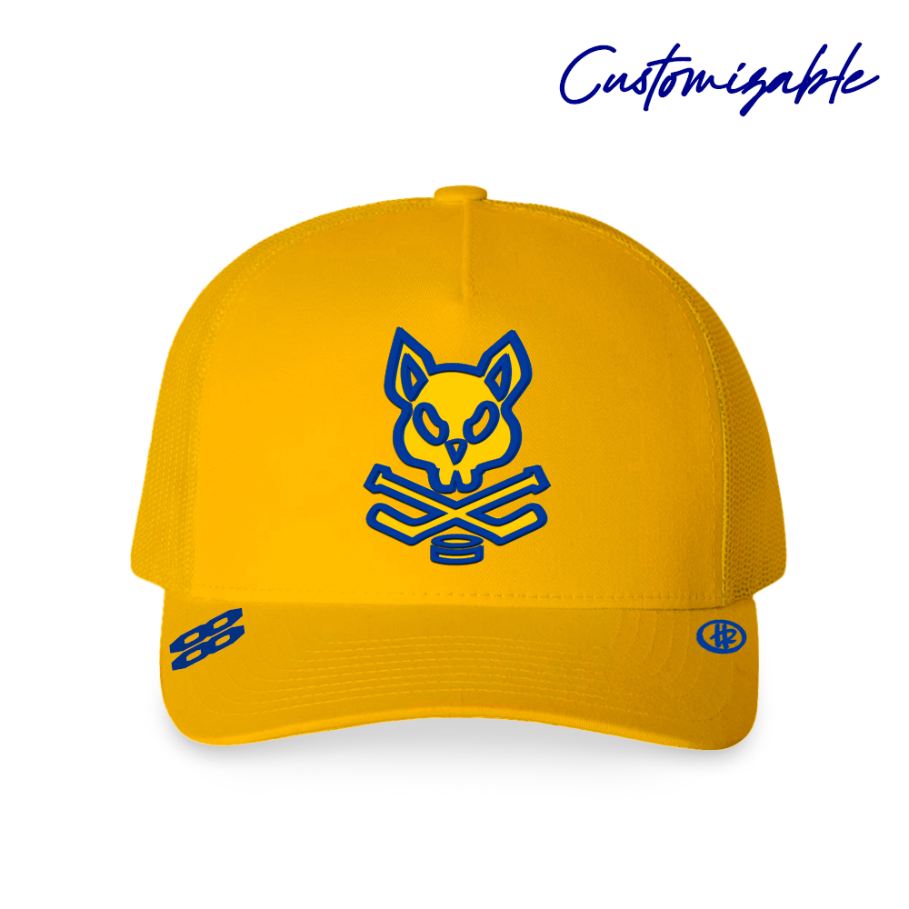 Goldrush + Hatty Ratty™ - Mid Profile Trucker - Gold - Customizable