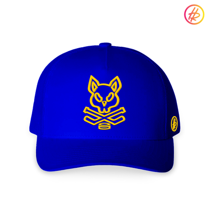 Royal Blue Rink Rat Mid Profile Trucker Hat  - Customizable