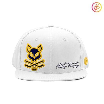 AZ Bobcats + Hatty Ratty™ T-GREY Addition - Flat Bill - White