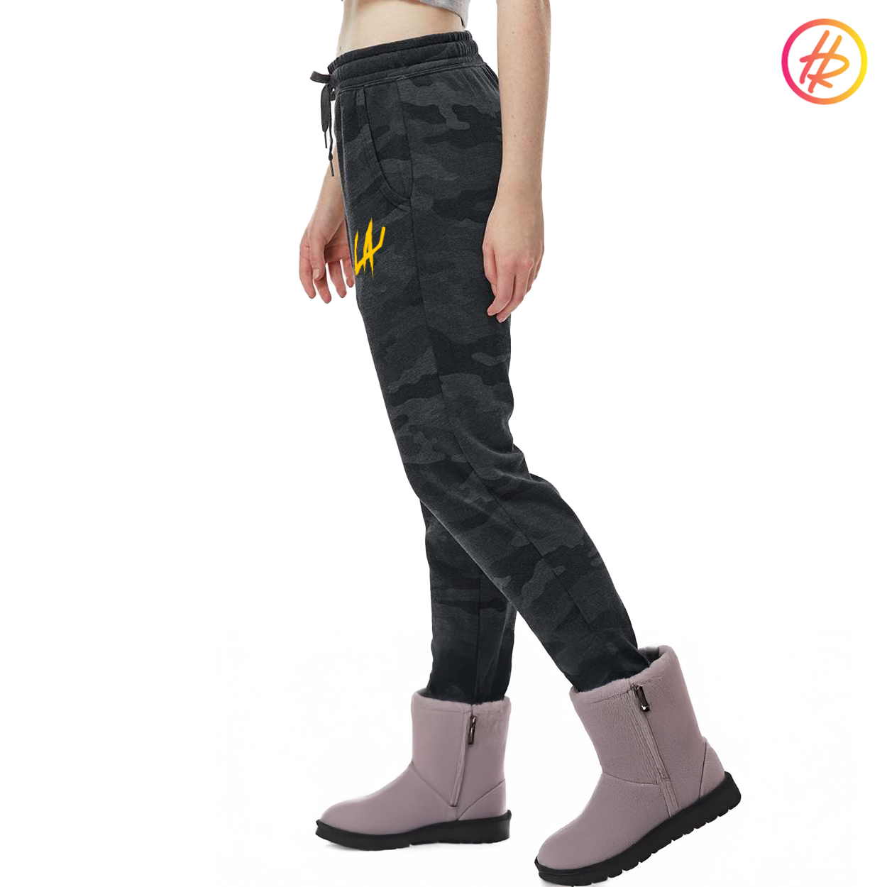 LA LEGENDS + Hatty Ratty™ WAVE WASH Black Camo Sweatpants - WOMENS