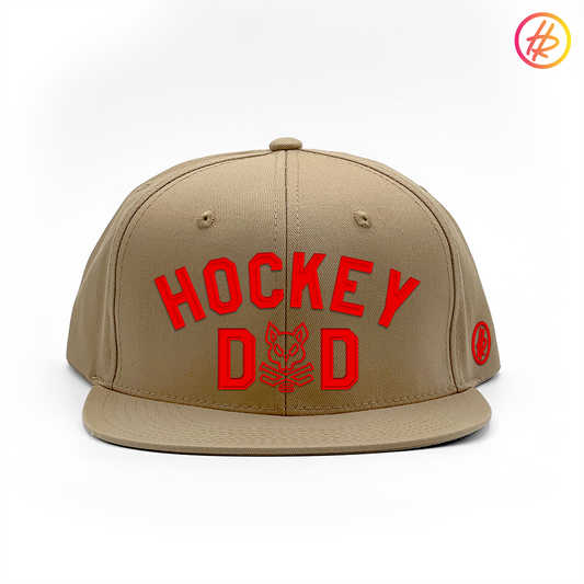 Jr. Coyotes/SD + Hatty Ratty™ Hockey Dad - Flat Bill - Khaki