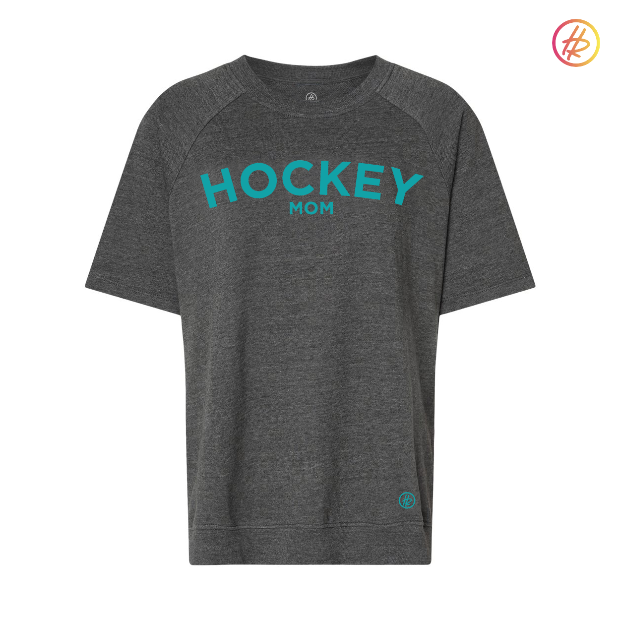 Jr. Sharks + Hatty Ratty - HOCKEY MOM - French Terry Short Sleeve Crewneck