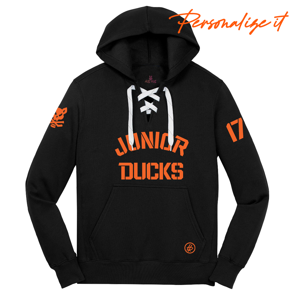 Jr. Ducks® CHAMP + Hatty Ratty Hockey Lace-Up Hoodie