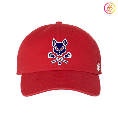 Red LAX Rat Dad Hat - Customizable