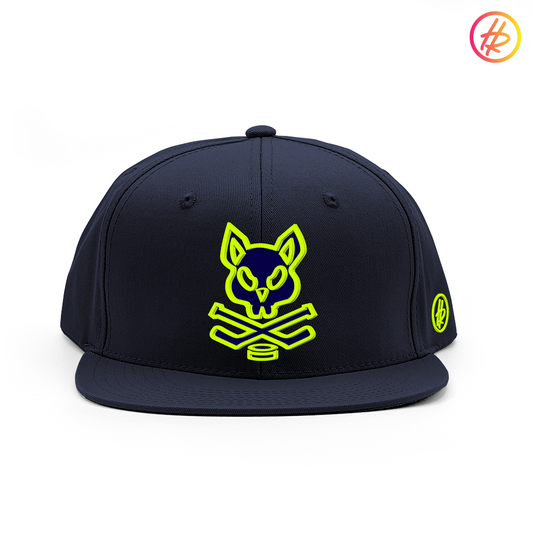 Navy Rink Rat Flat Bill Snapback - Customizable