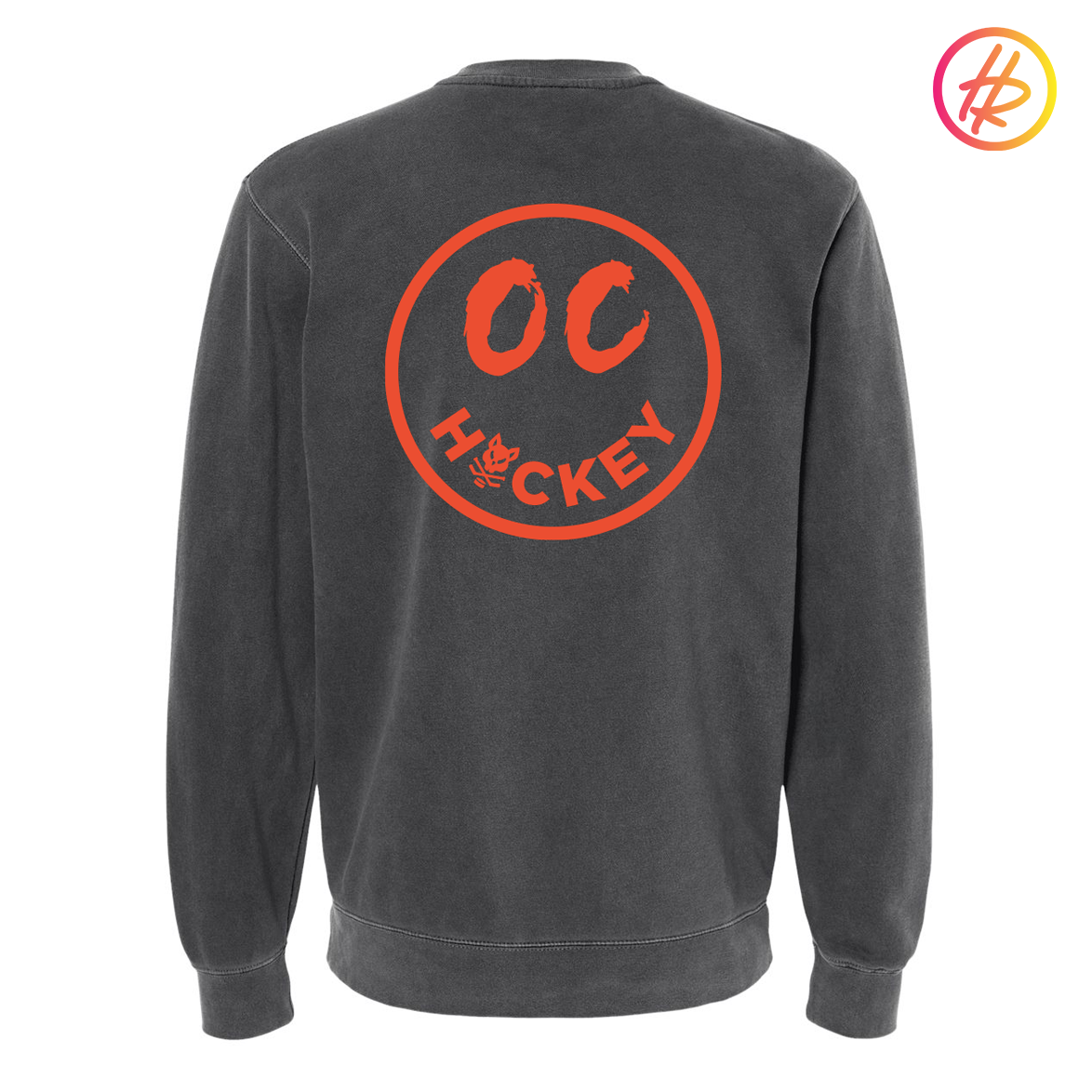 Hatty Ratty™ + OC Hockey Happy Face Pigment Dyed Crewneck