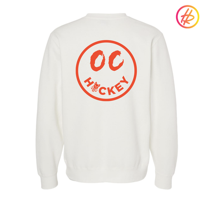 Hatty Ratty™ + OC Hockey Happy Face Pigment Dyed Crewneck