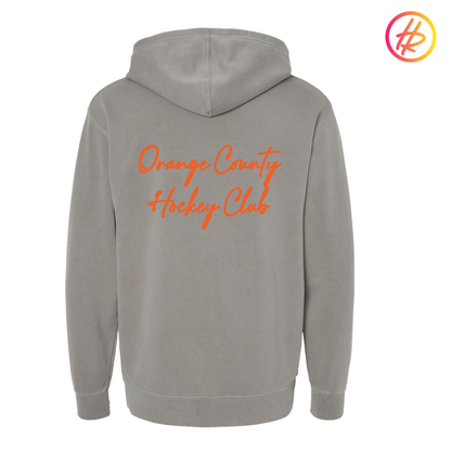 Hatty Ratty + OCHC Script Edition Pigment Dyed Hoodie - Grey