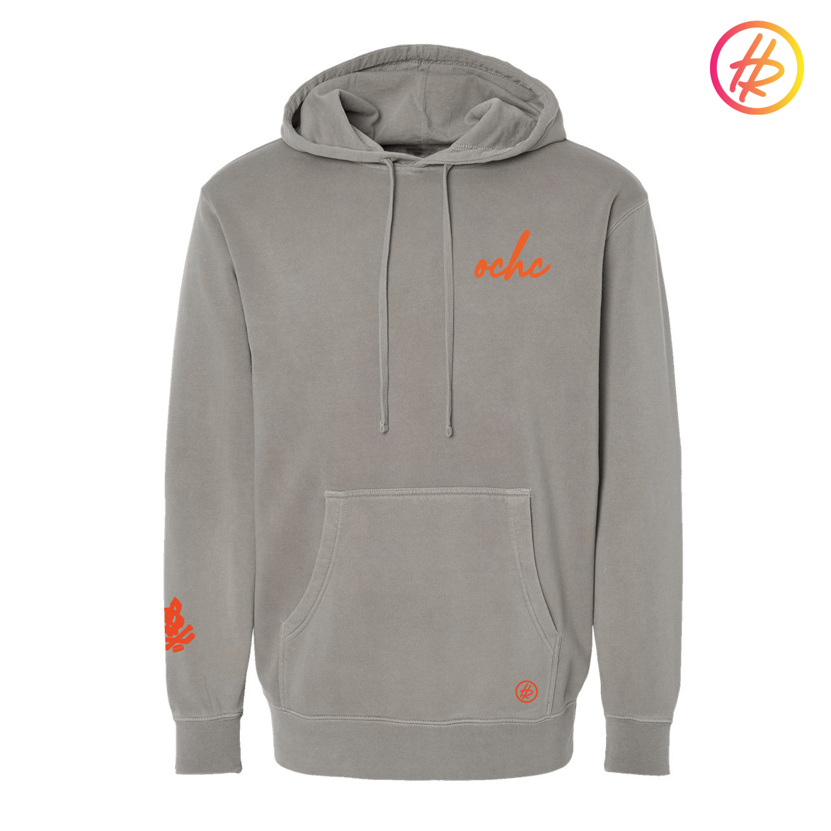 Hatty Ratty + OCHC Script Edition Pigment Dyed Hoodie - Grey