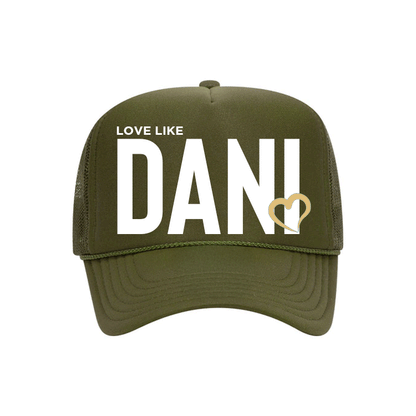 Love Like DANI - Foam Front Trucker - Olive