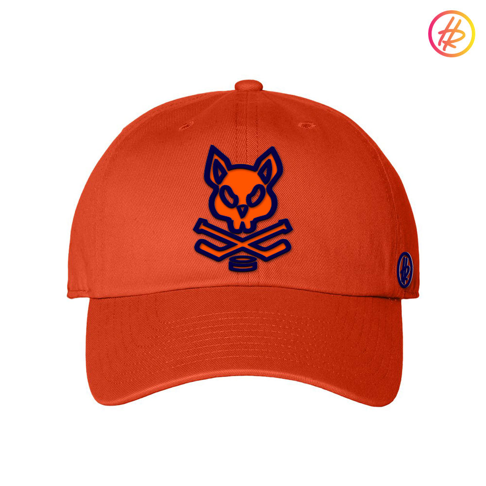 Orange and Navy Blue Rink Rat Hatty Ratty Dad Hat