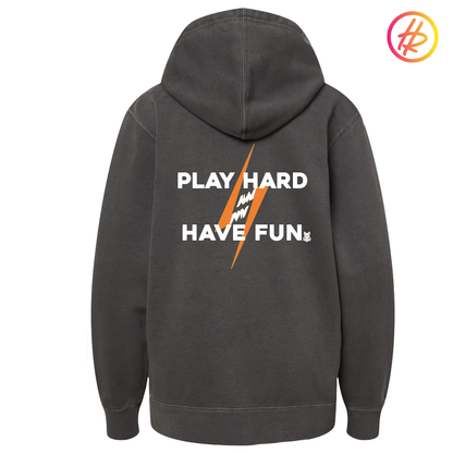 PLAY HARD HAVE FUN Hockey Bolt - OCHC - Pigment Dyed Hoodie - YOUTH