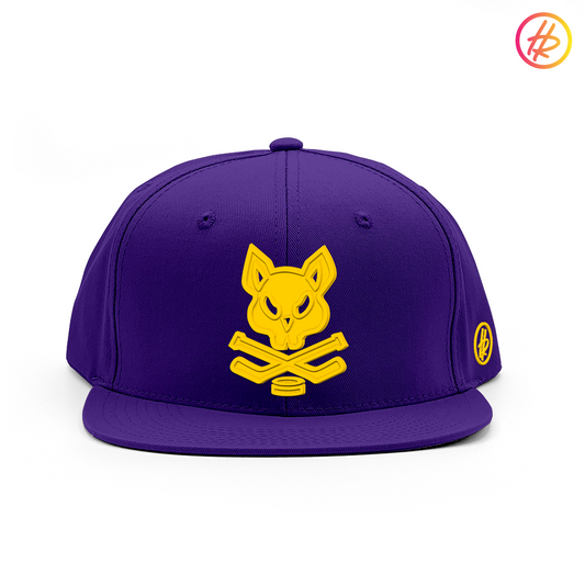 Purple Rink Rat Flat Bill Snapback - Customizable