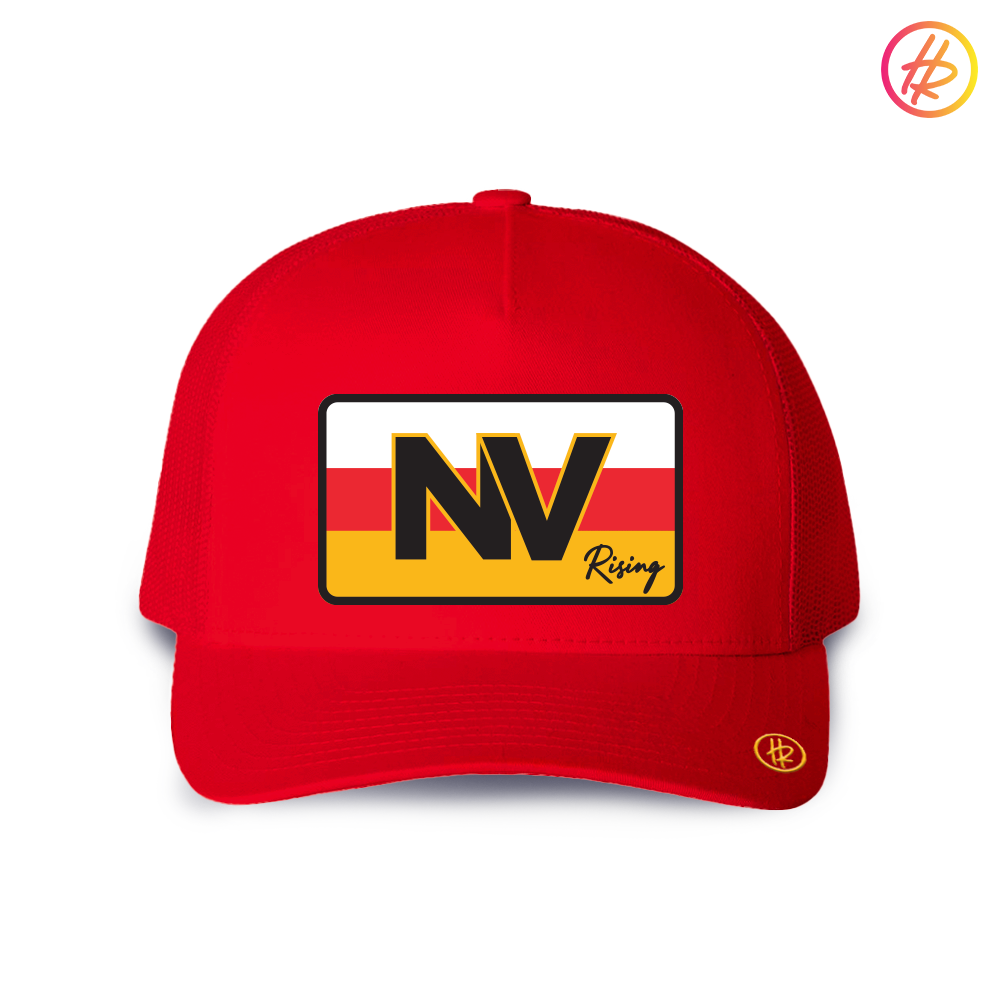 NV Rising Striped Patch Cotton Trucker - ADULT