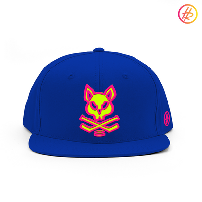 Royal Blue Rink Rat Flat Bill Snapback - Customizable