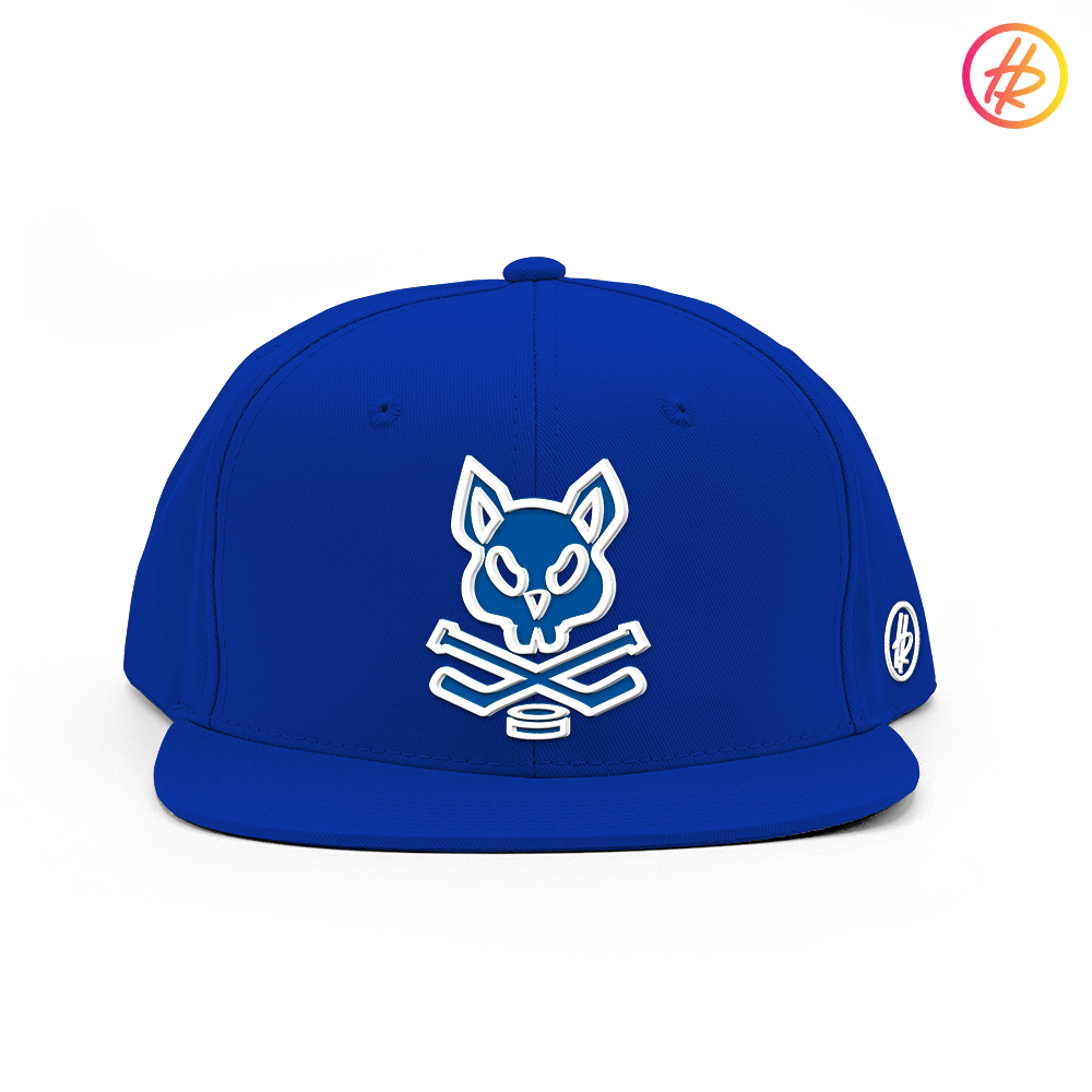 Royal Blue Rink Rat Flat Bill Snapback - Customizable