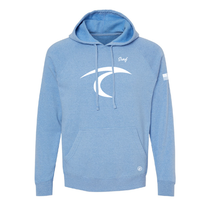 Santa Monica Surf Soccer Team - Special Blend Raglan Hoodie - Sky Blue - Adult