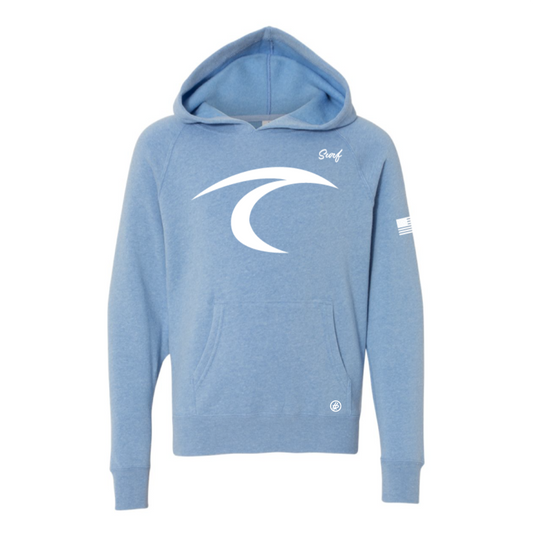 Santa Monica Surf Soccer Team - Special Blend Raglan Hoodie - Sky Blue - Youth