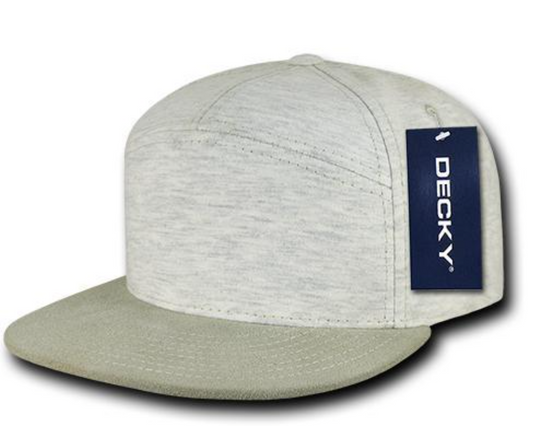 1140 - 7 Panel Heather Jersey Hat