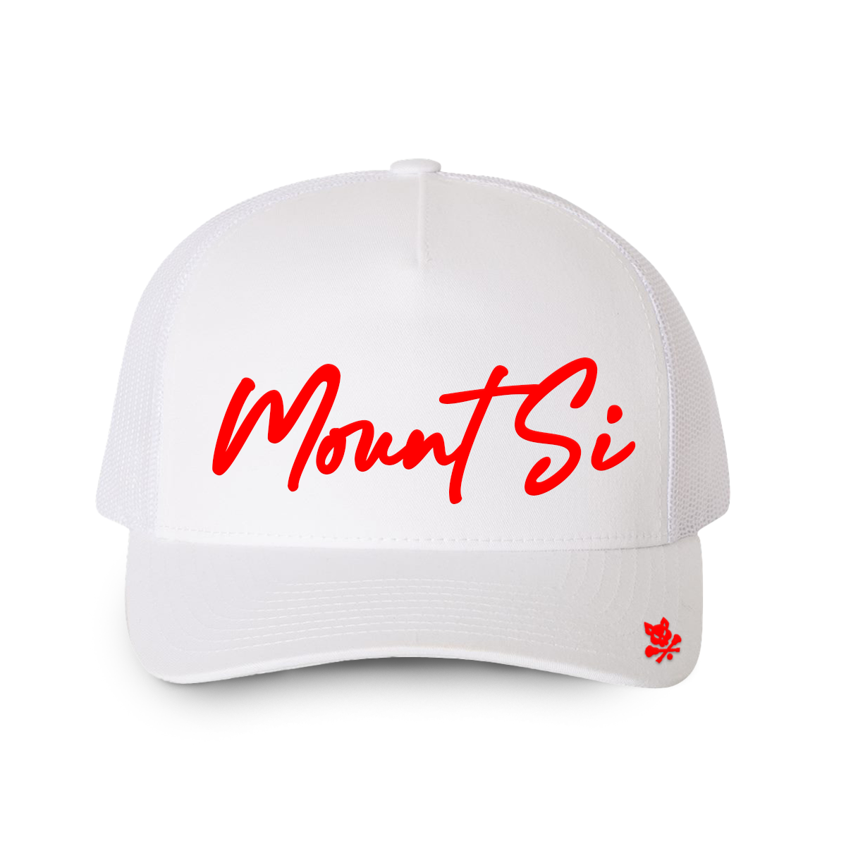 Hatty Ratty™ MOUNT SI Script 5 Panel Trucker