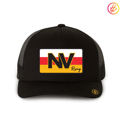 NV Rising Striped Patch Cotton Trucker - ADULT