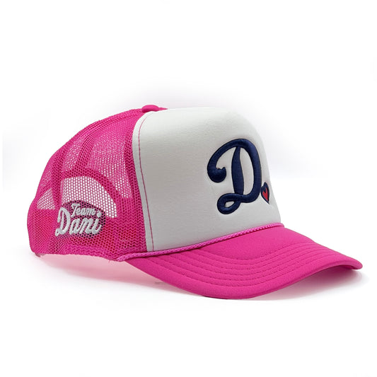 Team Dani - Foam Front Trucker - Neon Pink & White