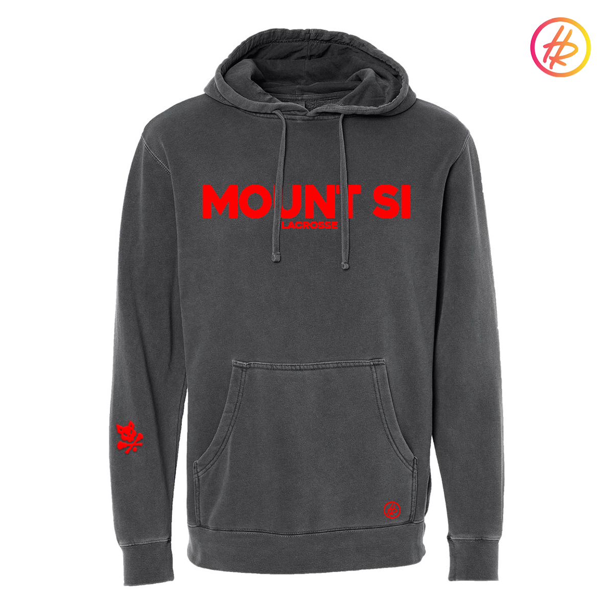 Hatty Ratty™ + MOUNT SI Pigment Dyed Hoodie - Black