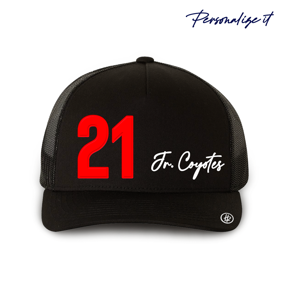 Jr. Coyotes/SD + Hatty Ratty™ Numbered Cotton Trucker