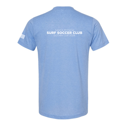 Santa Monica Surf Soccer Team T-shirt - Light Blue - Adult