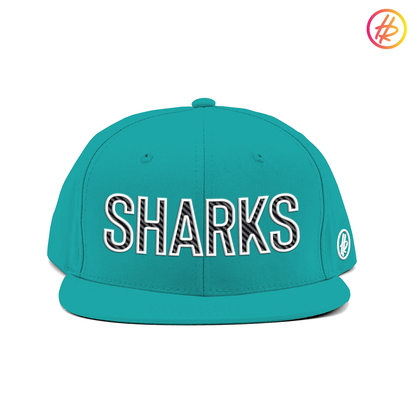 Jr. Sharks + Hatty Ratty™ -"SHARKS" - Teal