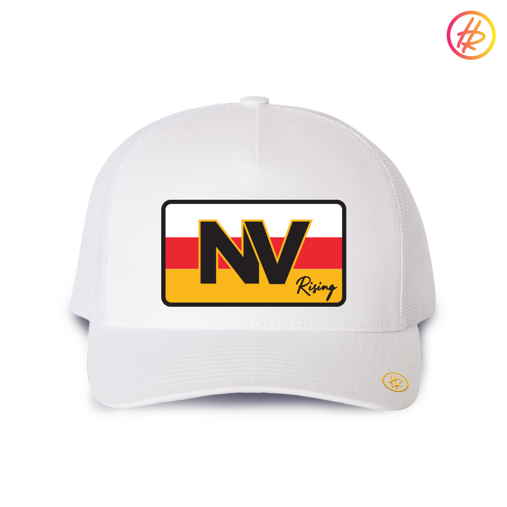 NV Rising Striped Patch Cotton Trucker - ADULT