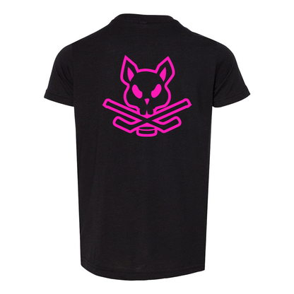 Kids Rink Rat Tee - Black & Hot Pink