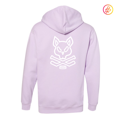 Adult Rink Rat Hoodie - Lavender & White