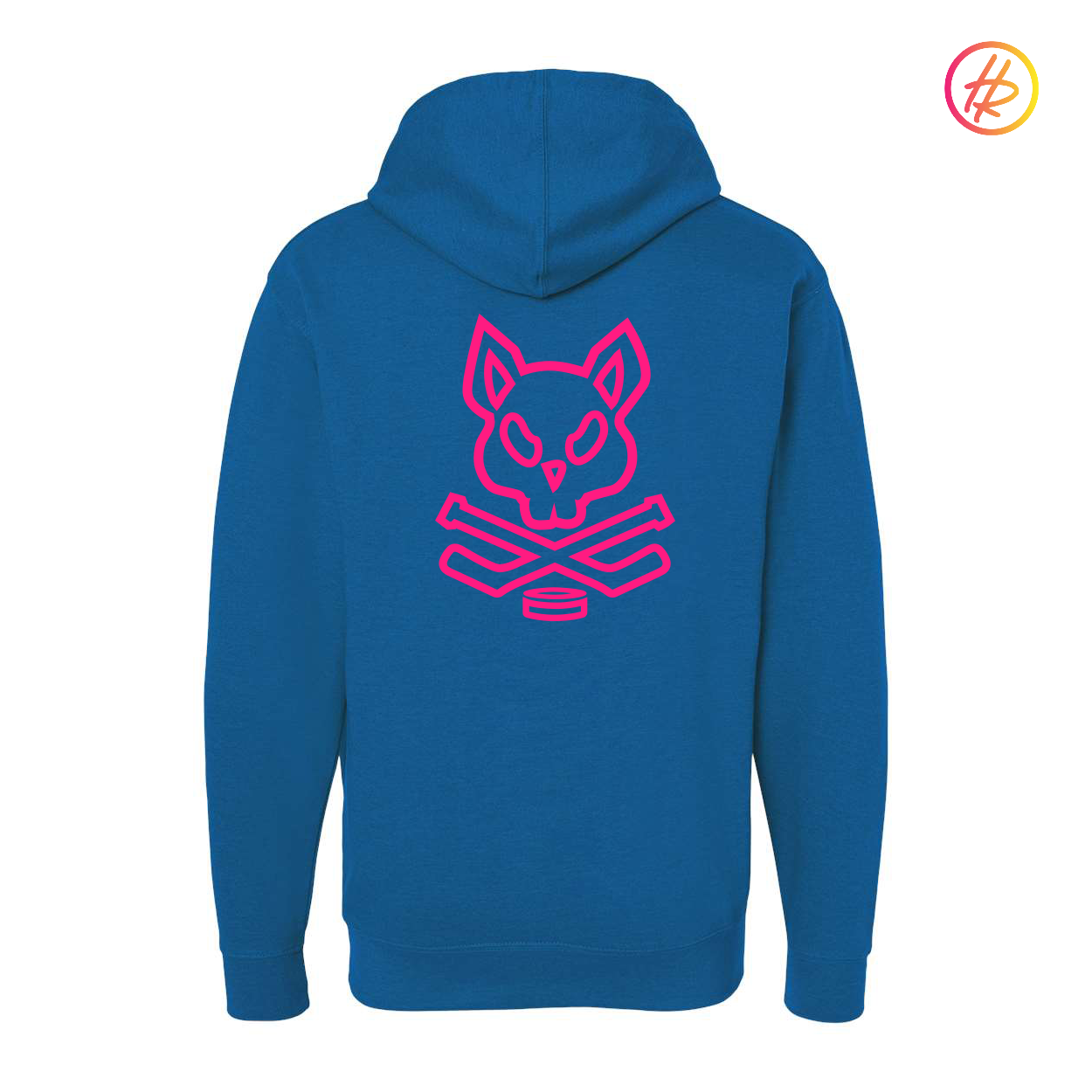 Adult Rink Rat Hoodie - Royal & Neon Pink