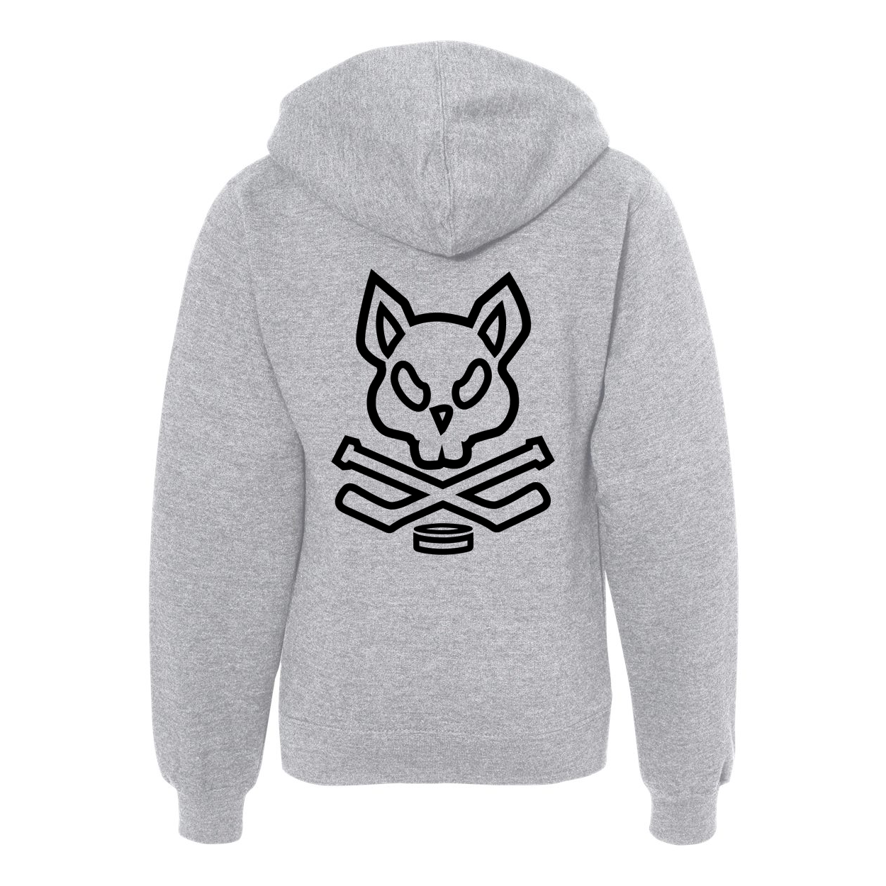 Youth Rink Rat Hoodie - Heather Grey and Black