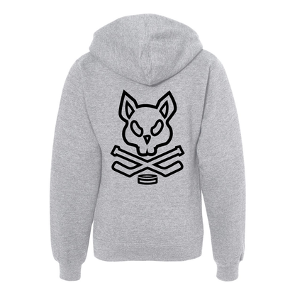 Youth Rink Rat Hoodie - Heather Grey and Black