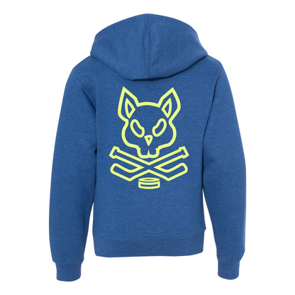 Youth Rink Rat Hoodie - Royal and Yellow