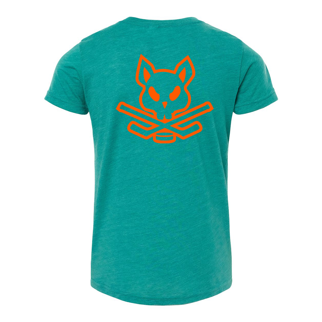 Kids Rink Rat Tee - Teal & Orange