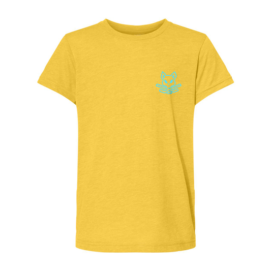 Kids Rink Rat Tee - Yellow & Light Blue