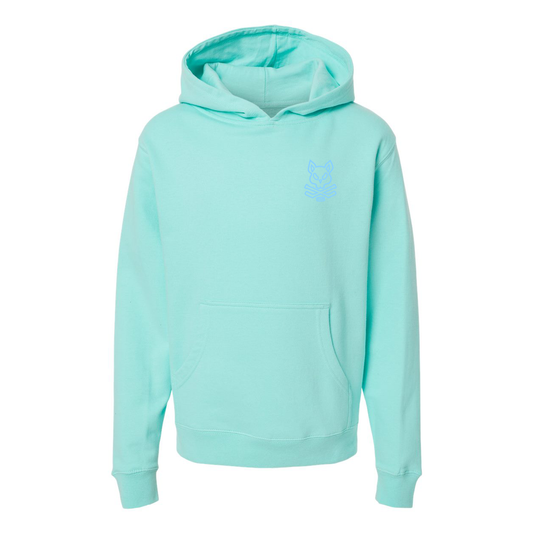 Youth Rink Rat Hoodie - Mint and Light Blue